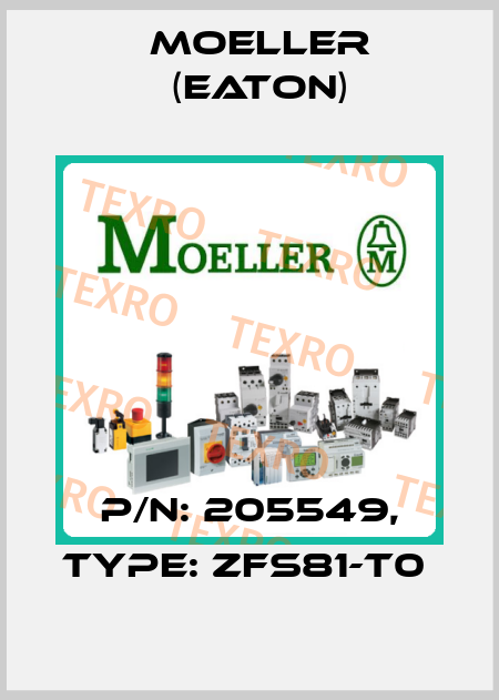 P/N: 205549, Type: ZFS81-T0  Moeller (Eaton)