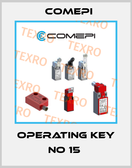 operating key No 15  Comepi