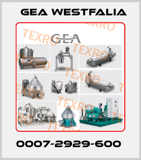 0007-2929-600  Gea Westfalia