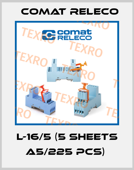 L-16/5 (5 SHEETS A5/225 PCS)  Comat Releco
