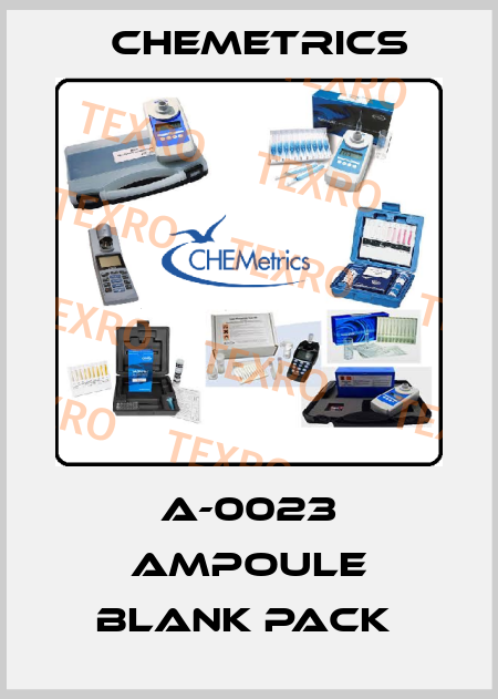 A-0023 AMPOULE BLANK PACK  Chemetrics
