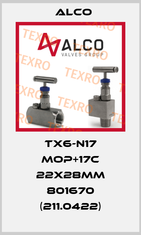 TX6-N17 MOP+17C 22x28mm 801670 (211.0422)  Alco