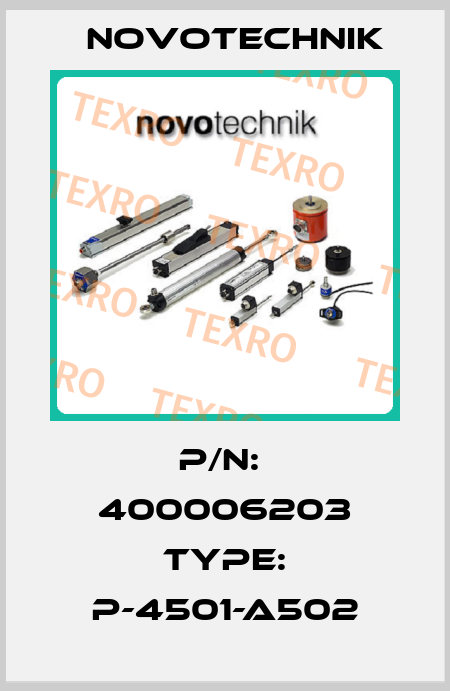 P/N:  400006203 Type: P-4501-A502 Novotechnik