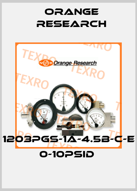 1203PGS-1A-4.5B-C-E  0-10PSID  Orange Research