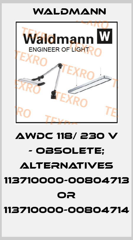 AWDC 118/ 230 V  - obsolete; alternatives 113710000-00804713 or 113710000-00804714 Waldmann