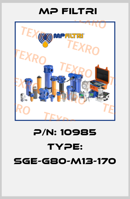 P/N: 10985 Type: SGE-G80-M13-170  MP Filtri