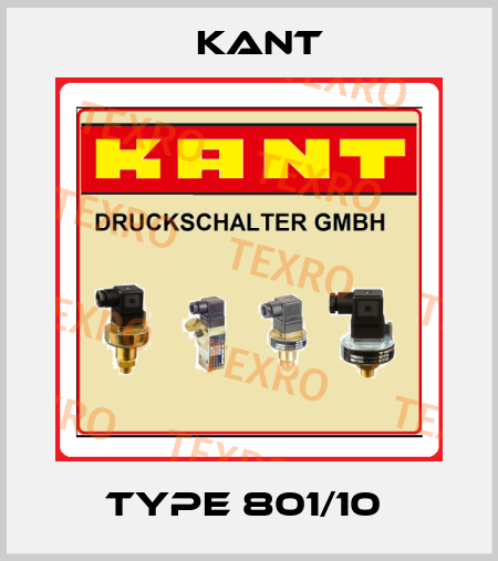 Type 801/10  KANT