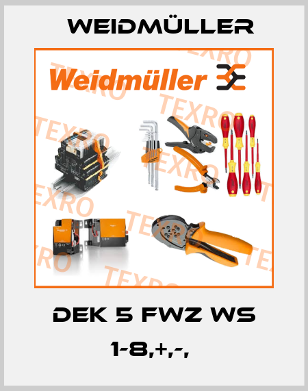 DEK 5 FWZ WS 1-8,+,-,  Weidmüller