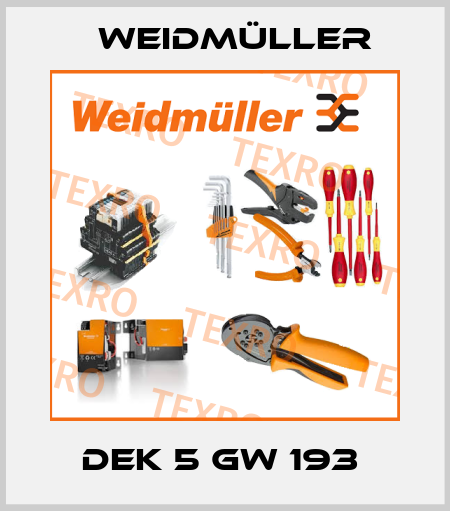 DEK 5 GW 193  Weidmüller