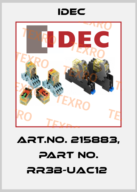 Art.No. 215883, Part No. RR3B-UAC12  Idec
