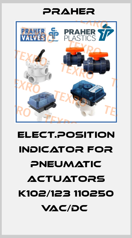 ELECT.POSITION INDICATOR FOR PNEUMATIC ACTUATORS K102/123 110250 VAC/DC  Praher