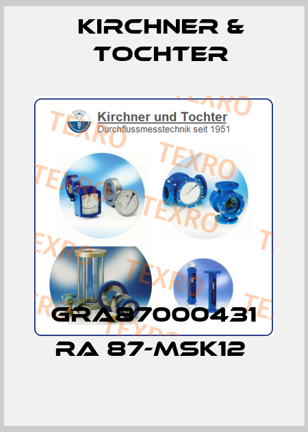 GRA87000431 RA 87-MSK12  Kirchner & Tochter