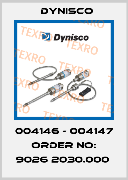 004146 - 004147 ORDER NO: 9026 2030.000  Dynisco