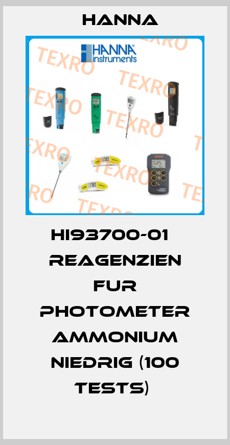 HI93700-01   REAGENZIEN FUR PHOTOMETER AMMONIUM NIEDRIG (100 TESTS)  Hanna