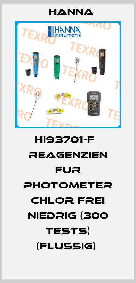 HI93701-F   REAGENZIEN FUR PHOTOMETER CHLOR FREI NIEDRIG (300 TESTS) (FLUSSIG)  Hanna