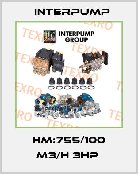 HM:755/100 M3/H 3HP  Interpump