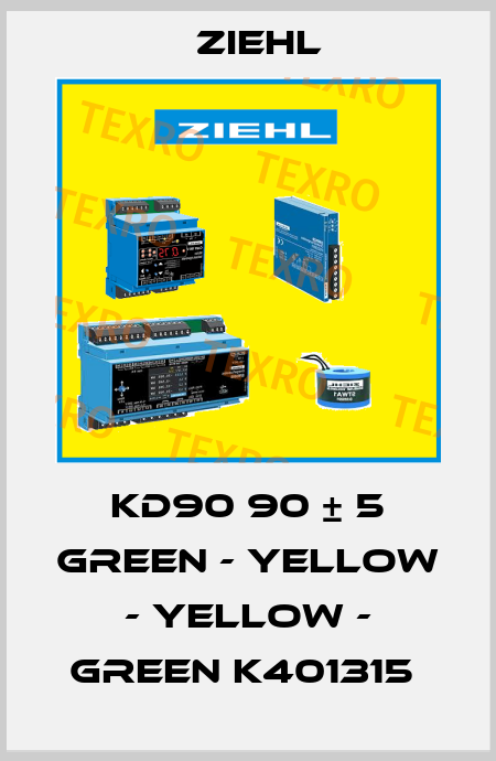 KD90 90 ± 5 GREEN - YELLOW - YELLOW - GREEN K401315  Ziehl
