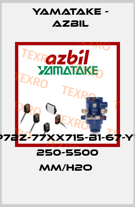 KDP72Z-77XX715-B1-67-Y169, 250-5500 MM/H2O  Yamatake - Azbil