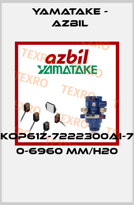 KOP61Z-7222300AI-7 0-6960 MM/H20  Yamatake - Azbil