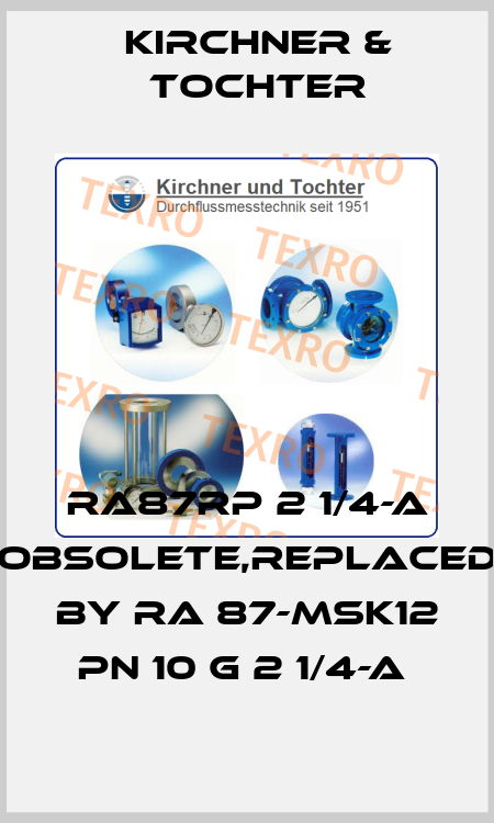RA87RP 2 1/4-a obsolete,replaced by RA 87-MSK12 PN 10 G 2 1/4-a  Kirchner & Tochter