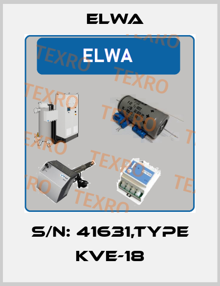 S/N: 41631,Type KVE-18 Elwa