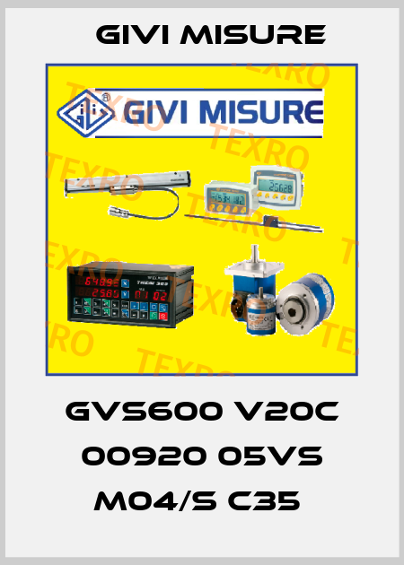 GVS600 V20C 00920 05VS M04/S C35  Givi Misure