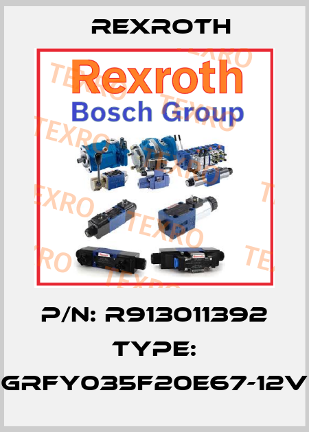 P/N: R913011392 Type: GRFY035F20E67-12V Rexroth