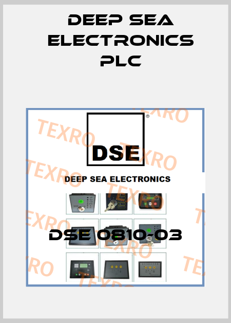 DSE 0810-03 DEEP SEA ELECTRONICS PLC