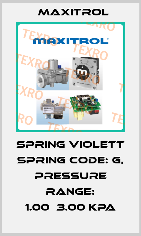 Spring Violett Spring code: G,  Pressure range: 1.00～3.00 kPa Maxitrol