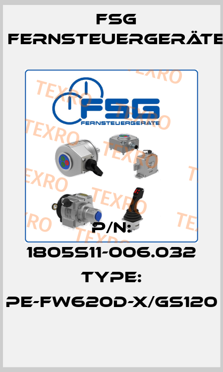 P/N: 1805S11-006.032 Type: PE-FW620d-X/GS120 FSG Fernsteuergeräte
