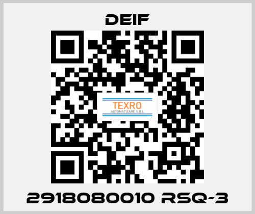 2918080010 RSQ-3 Deif