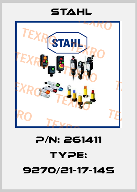 P/N: 261411 Type: 9270/21-17-14s Stahl