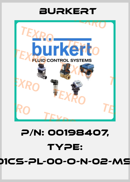 P/N: 00198407, Type: SY01CS-PL-00-O-N-02-MS-00 Burkert