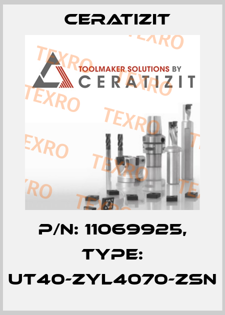 P/N: 11069925, Type: UT40-ZYL4070-ZSN Ceratizit