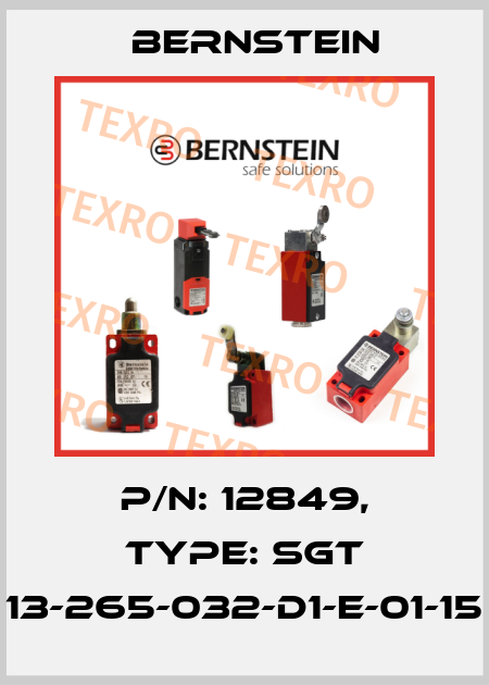 P/N: 12849, Type: SGT 13-265-032-D1-E-01-15 Bernstein