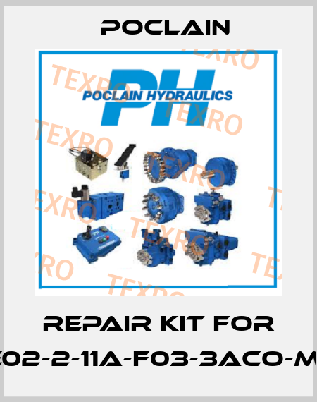 Repair kit for MSE02-2-11A-F03-3ACO-M000 Poclain