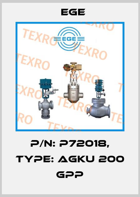 p/n: P72018, Type: AGKU 200 GPP Ege