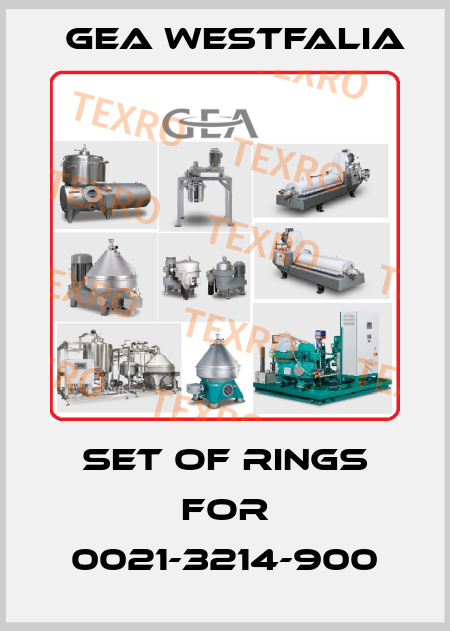 set of rings for 0021-3214-900 Gea Westfalia