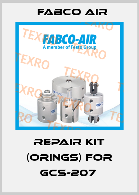 REPAIR KIT (ORINGS) FOR GCS-207  Fabco Air