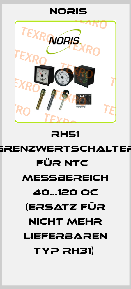 RH51 Grenzwertschalter für NTC   Messbereich 40...120 oC (Ersatz für nicht mehr lieferbaren Typ RH31)  Noris