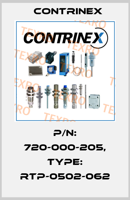 p/n: 720-000-205, Type: RTP-0502-062 Contrinex