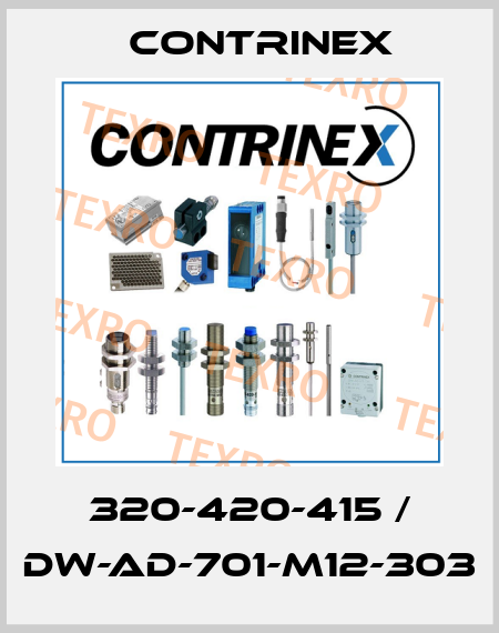320-420-415 / DW-AD-701-M12-303 Contrinex