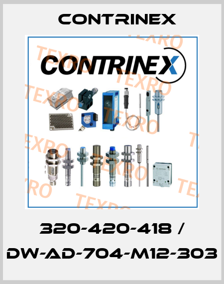 320-420-418 / DW-AD-704-M12-303 Contrinex