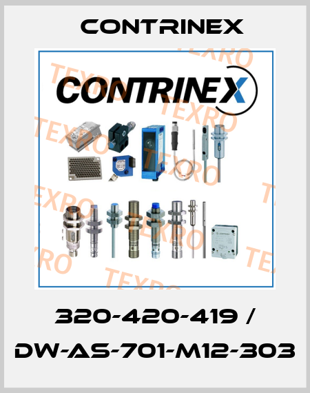 320-420-419 / DW-AS-701-M12-303 Contrinex