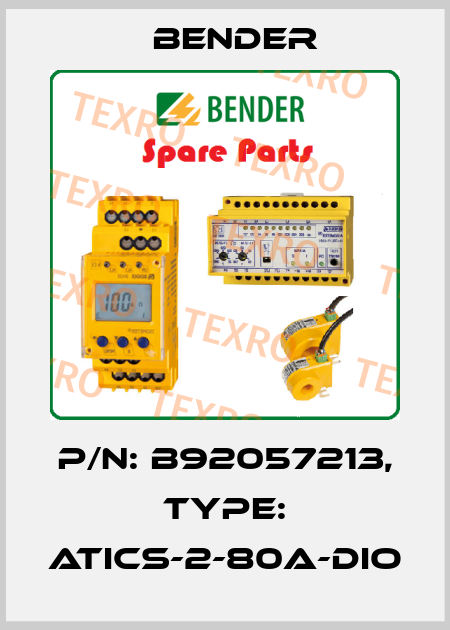p/n: B92057213, Type: ATICS-2-80A-DIO Bender