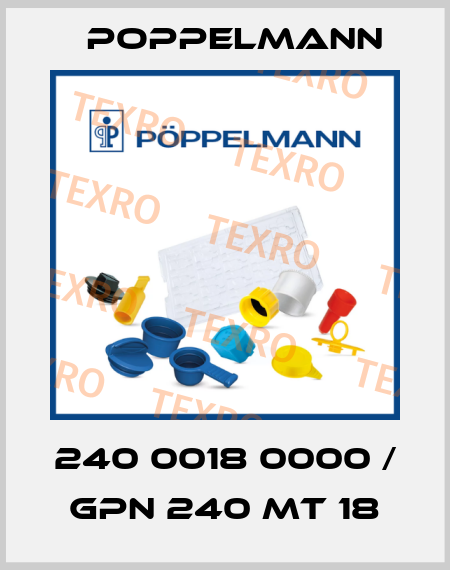 240 0018 0000 / GPN 240 MT 18 Poppelmann