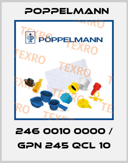246 0010 0000 / GPN 245 QCL 10 Poppelmann