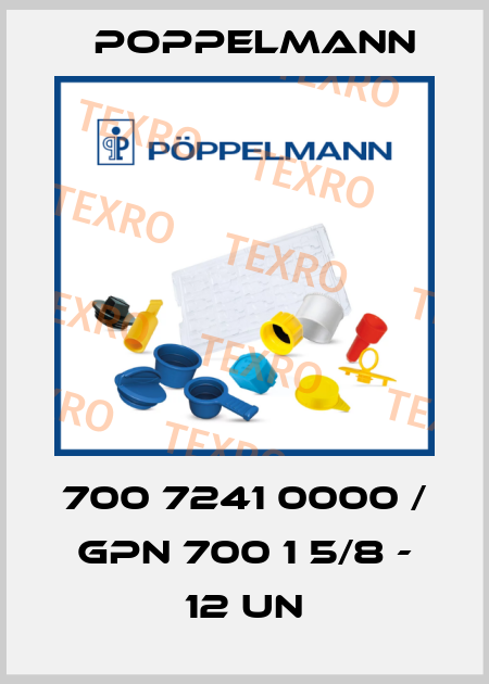 700 7241 0000 / GPN 700 1 5/8 - 12 UN Poppelmann