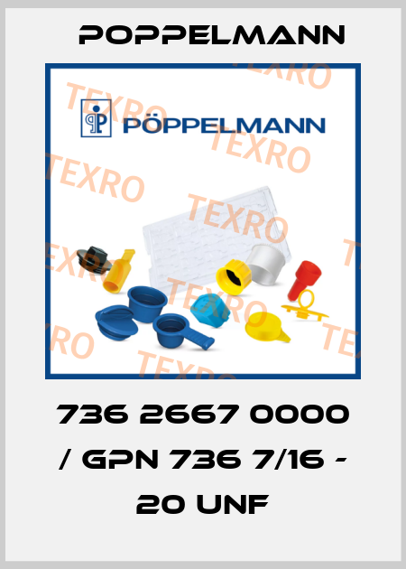 736 2667 0000 / GPN 736 7/16 - 20 UNF Poppelmann
