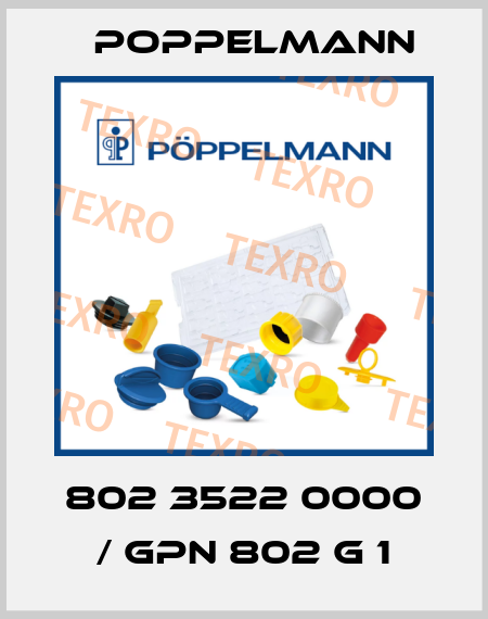 802 3522 0000 / GPN 802 G 1 Poppelmann